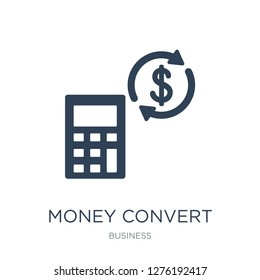 money convert icon vector on white background, money convert trendy filled icons from Business collection, money convert vector illustration