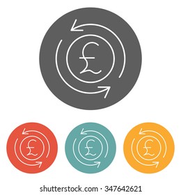money convert pound icon