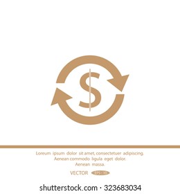 money convert vector icon