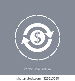 money convert vector icon