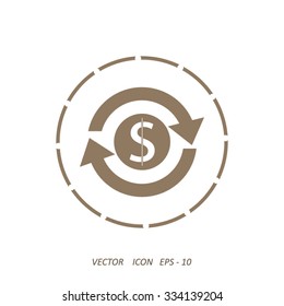 money convert vector icon