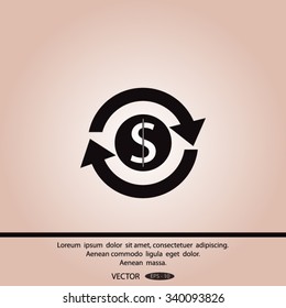 money convert vector icon