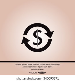 money convert vector icon