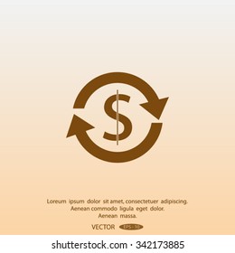 money convert vector icon