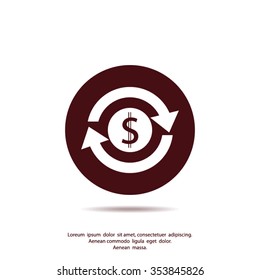 money convert vector icon