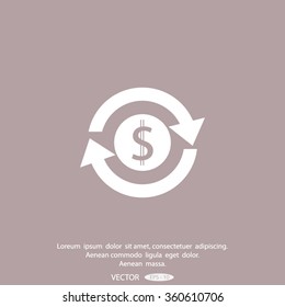 money convert vector icon