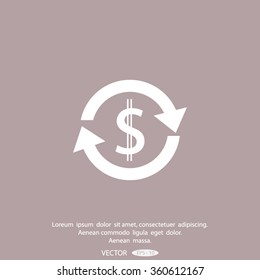 money convert vector icon