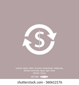 money convert vector icon