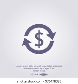 money convert vector icon