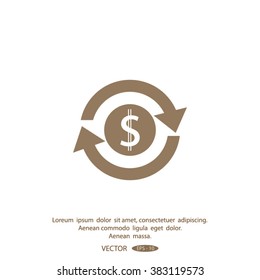 money convert vector icon