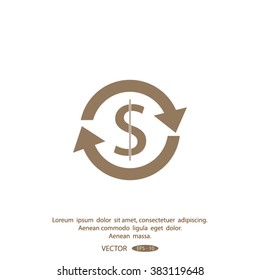 money convert vector icon