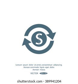 money convert vector icon