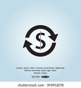 money convert vector icon