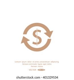 money convert vector icon