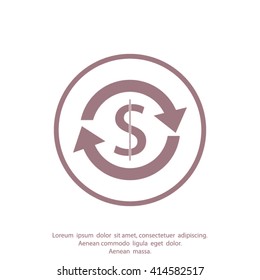money convert vector icon