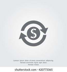 money convert vector icon