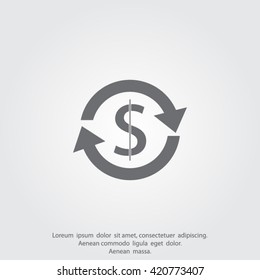 money convert vector icon