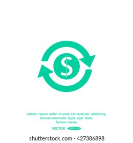 money convert vector icon