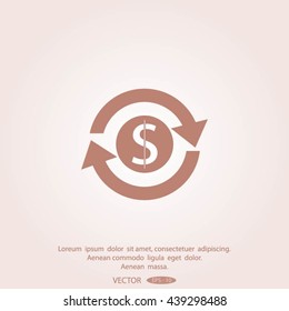 money convert vector icon