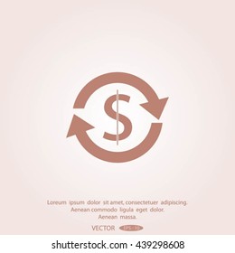 money convert vector icon