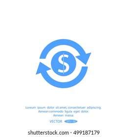 money convert vector icon