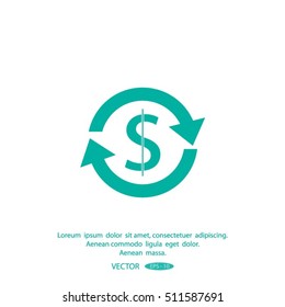 money convert vector icon