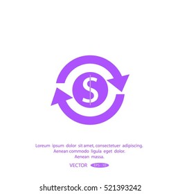 money convert vector icon