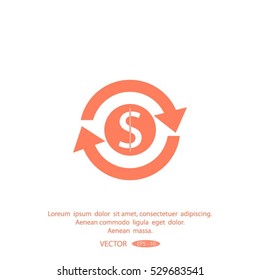 money convert vector icon