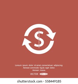 money convert vector icon