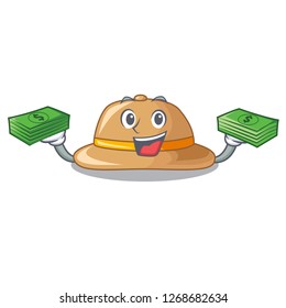 With money cork het located in table chacter