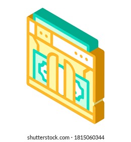 money counting machine isometric icon vector. money counting machine sign. isolated symbol illustration