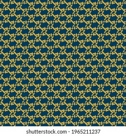 money cross abstract Imitation gold with blue design seamless patterns. A seamless vector background. blue with Imitation gold ornament. Graphic modern pattern. Simple graphic design.