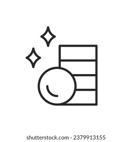 Dinero, moneda, monedas. Icono de vector simple.