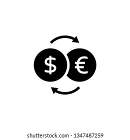 Money Currency Exchange Icon Vector Illustration Logo Template