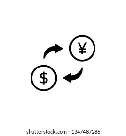 Money Currency Exchange Icon Vector Illustration Logo Template