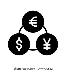 Money Currency Exchange Icon Vector Illustration Logo Template
