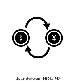 Money Currency Exchange Icon Vector Illustration Logo Template