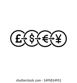 Money Currency Exchange Icon Vector Illustration Logo Template