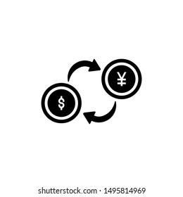 Money Currency Exchange Icon Vector Illustration Logo Template