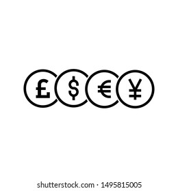 Money Currency Exchange Icon Vector Illustration Logo Template
