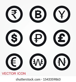 Money Currency Icon design template. Vector EPS 10