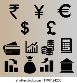 money currency icon for finance and marketing