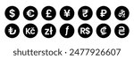 Money currency icon set. Currency exchange icon vector illustration.