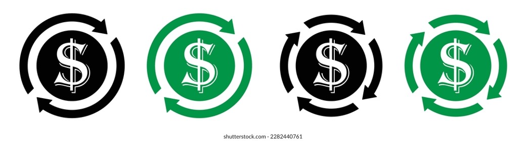 Money currency icons. Money convert icon. Money exchange icon, vector illustration