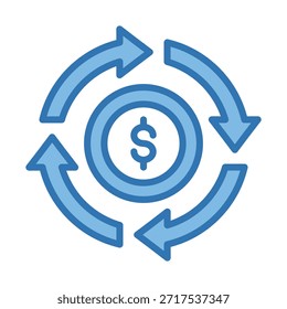 Money Cycle Icon Element For Design