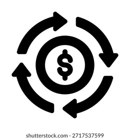 Money Cycle Icon Element For Design