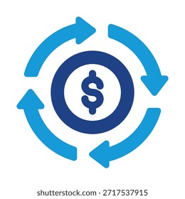 Money Cycle Icon Element For Design