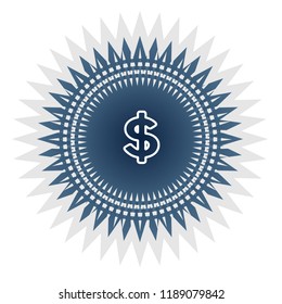 Money dark blue vector icon
