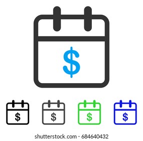 Money Day flat vector pictogram. Colored money day gray, black, blue, green pictogram versions. Flat icon style for graphic design.