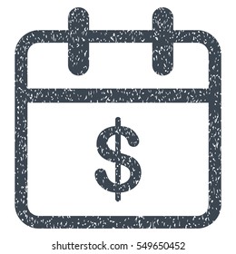 Money Day grainy textured icon for overlay watermark stamps. Flat symbol with scratched texture. Dotted vector smooth blue ink rubber seal stamp with grunge design on a white background.